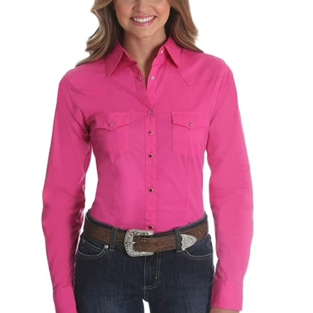 Women's Pink Button-Up Shirt